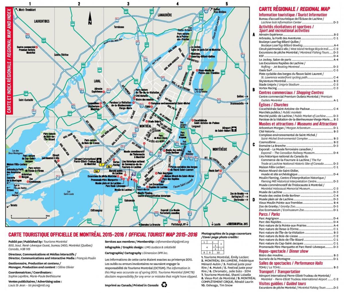 Mapa de carreteras de Montreal